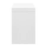 EuroStyle Doug Desk in Matte White Lacquered with One Drawer 90303-WHT