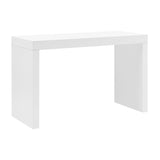 EuroStyle Doug Desk in Matte White Lacquered with One Drawer 90303-WHT