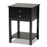 Willow Modern Transitional 2-Drawer Wood Nightstand