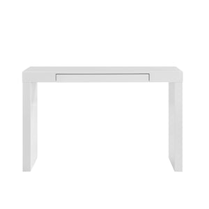 Donald Console Table/Desk in White with One Drawer