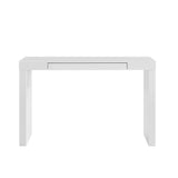 Donald Console Table/Desk in White with One Drawer