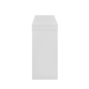 Donald Console Table/Desk in White with One Drawer