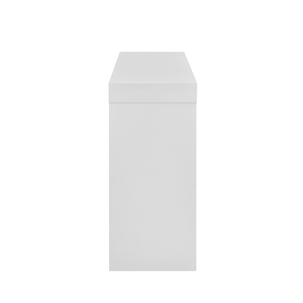 Donald Console Table/Desk in White with One Drawer