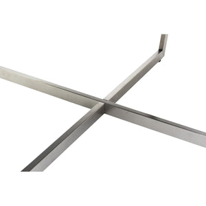 Llona 24" Round Side Table in Black Marble Melamine with Brushed Stainless Steel Base