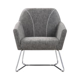 Contemporary Sloped Arm Upholstered Accent Chair Grey