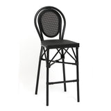 Erlend Bar Stool in Black Textylene Mesh with Black Frame - Set of 1