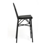 Erlend Bar Stool in Black Textylene Mesh with Black Frame - Set of 1