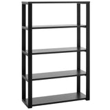 Dillon 40-Inch Shelf/Shelving Unit with Matte Anthracite Shelves and Matte Black Frame
