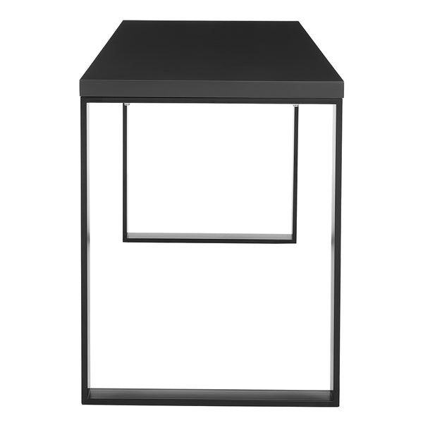 Dillon 48" Desk in Matte Anthracite with Matte Black Steel Base