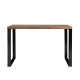 Dillon 48" Desk in American Walnut Veneer with Matte Black Steel Base