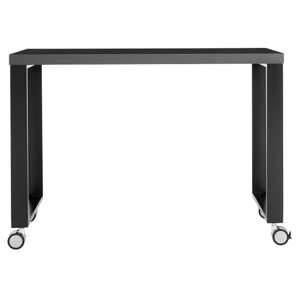 Dillon 40" Side Return in Matte Anthracite with Matte Black Steel Base