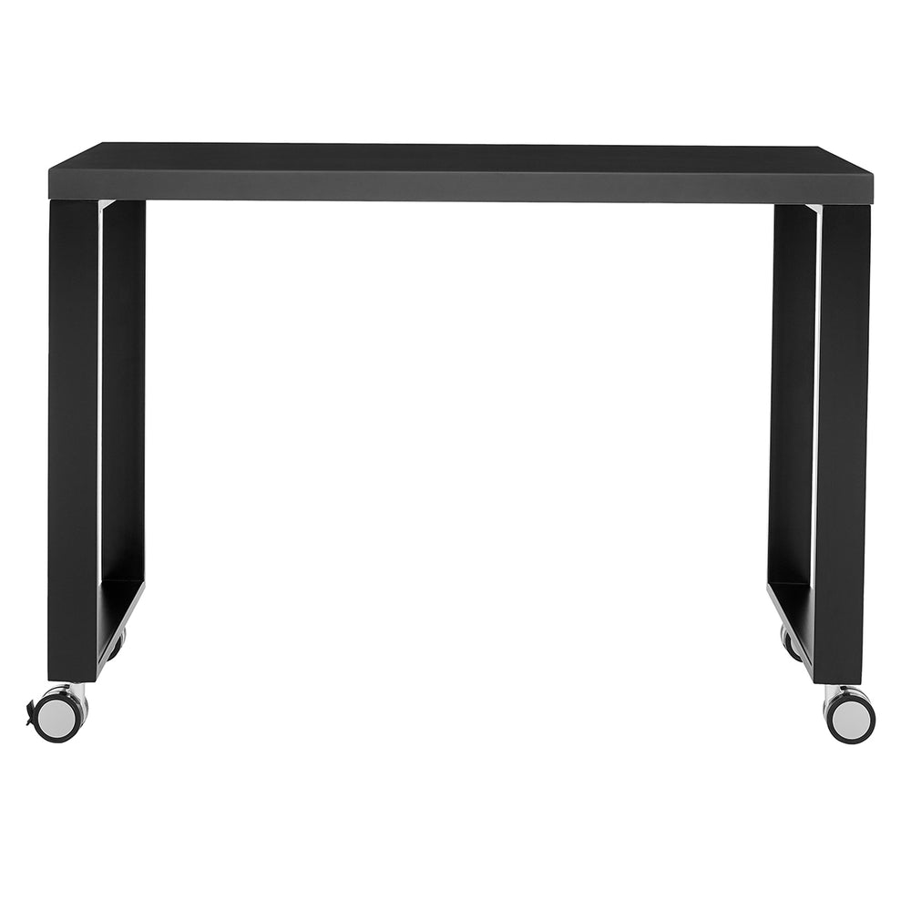 Dillon 40" Side Return in Matte Anthracite with Matte Black Steel Base