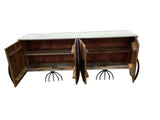 Yogi Rustic Console Table WOOD CASE) Wood Case (White/Natural/Brown) • Metal Base (Black) 90540-ACME