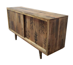 Kaiser Rustic Console Table WOOD CASE) Natural (Natural w/Light Burn Effect) 90542-ACME