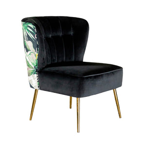 Contemporary Tufted Upholstered Accent Chair Black