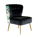 Contemporary Tufted Upholstered Accent Chair Black
