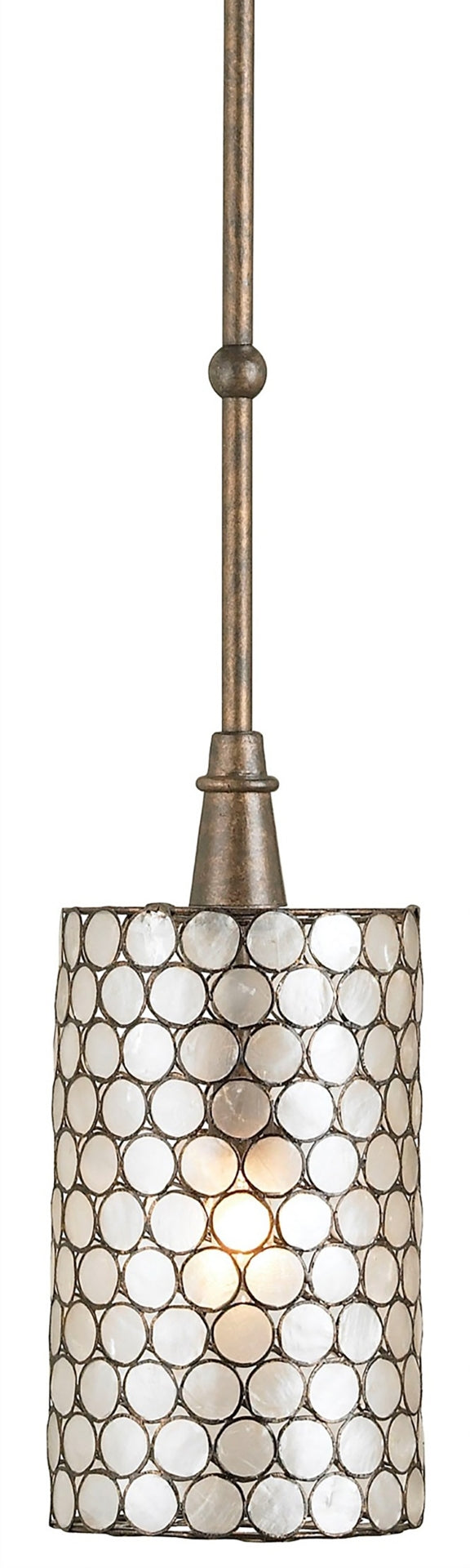 Regatta Pendant Light – Stunning Capiz Shell & Wrought Iron Design with Adjustable Height for Any Space