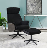 Contemporary Adjustable Height Accent Chair & Ottoman Set in Black – Cozy, Stylish Comfort for Home