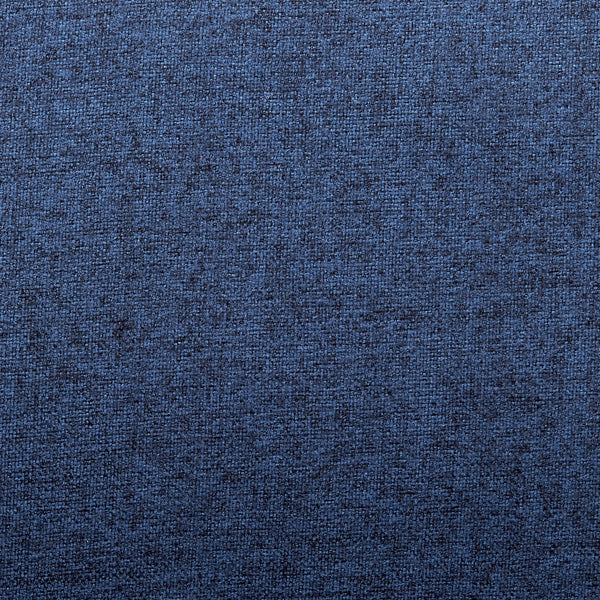 Minna Office Chair in Blue Fabric with Polished Aluminum Base