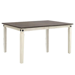 Intercon Glennwood Farmhouse Dining Table | White & Charcoal GW-TA-4278-RWC-C GW-TA-4278-RWC-C