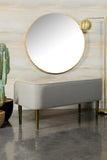 Casual Upholstered Bench with Glamorous Gold Legs – Perfect for Bedroom or Entryway Seating!