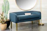 Casual Upholstered Bench with Glamorous Gold Legs – Perfect for Bedroom or Entryway Seating!