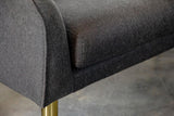 Casual Upholstered Bench with Glamorous Gold Legs – Perfect for Bedroom or Entryway Seating!