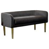 Casual Upholstered Bench with Glamorous Gold Legs – Perfect for Bedroom or Entryway Seating!