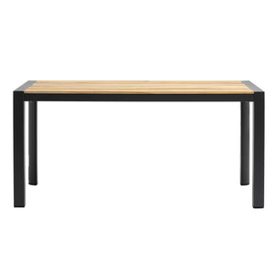 Skog 32x63-Inch Dining Table in Natural Teak with Anthracite Legs