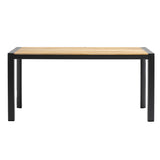 Skog 32x63-Inch Dining Table in Natural Teak with Anthracite Legs