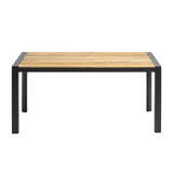 Skog 32x63-Inch Dining Table in Natural Teak with Anthracite Legs