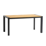 Skog 32x63-Inch Dining Table in Natural Teak with Anthracite Legs