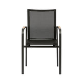 EuroStyle Tristan Armchair in Black Mesh with Anthracite Frame - Set of 2 90578-BLK