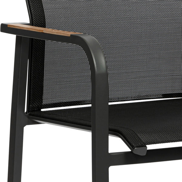 EuroStyle Tristan Armchair in Black Mesh with Anthracite Frame - Set of 2 90578-BLK