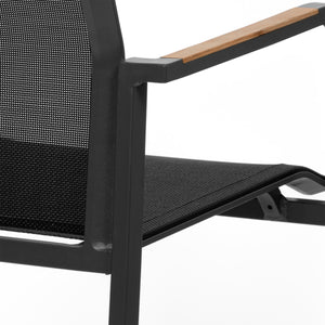 EuroStyle Tristan Armchair in Black Mesh with Anthracite Frame - Set of 2 90578-BLK