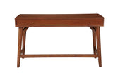 Alpine Furniture Flynn Large Desk, Acorn 966-66 Acorn Mahogany Solids & Okoume Veneer 52 x 24 x 30.5