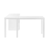 Tresero L-Desk in High Gloss White