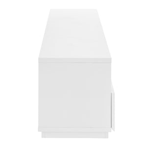 Tresero Media Stand in High Gloss White