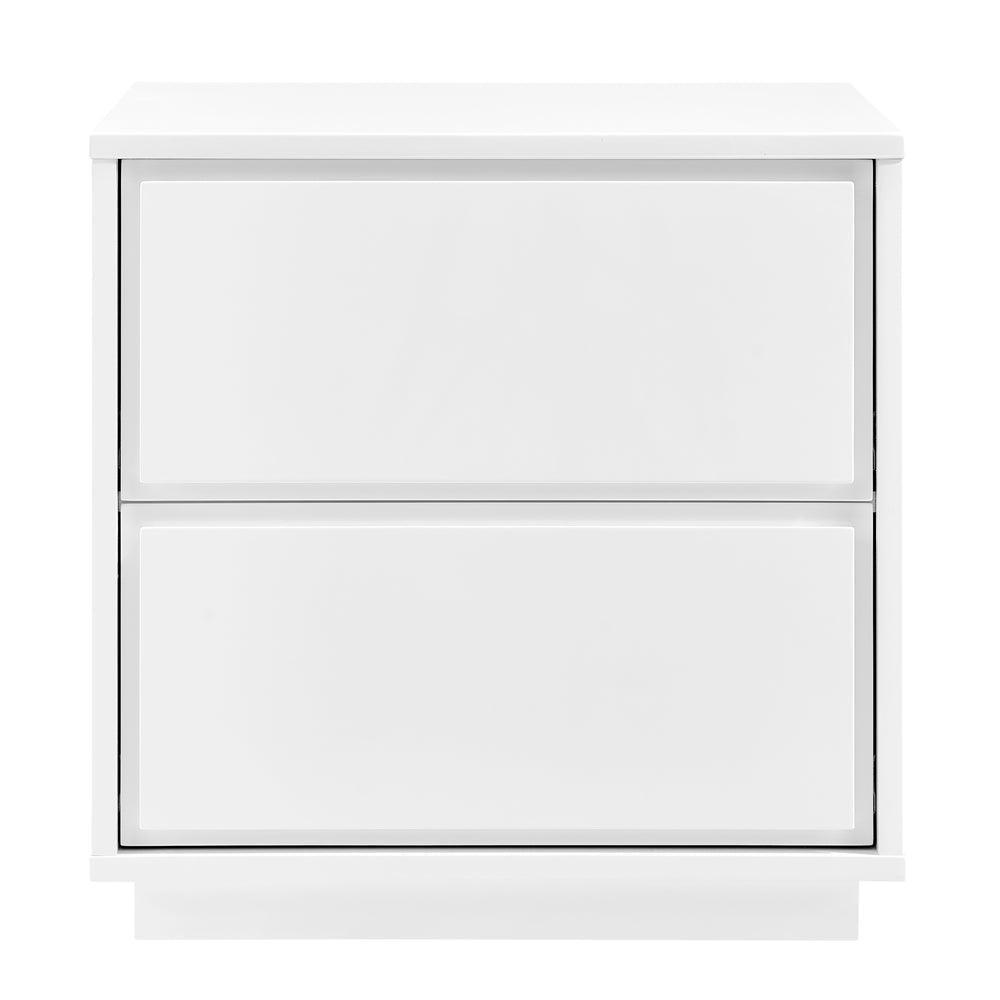 Tresero Nightstand in High Gloss White