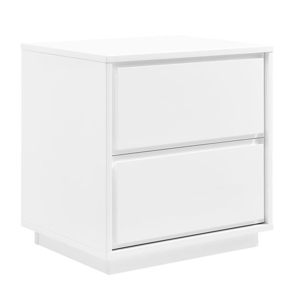 Tresero Nightstand in High Gloss White