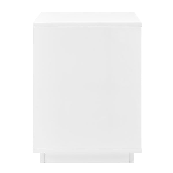 Tresero Nightstand in High Gloss White