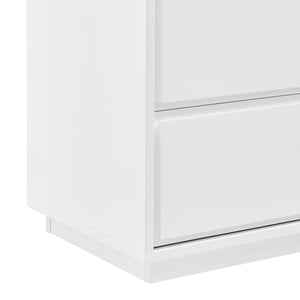 Tresero Nightstand in High Gloss White