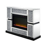 Noralie Glam Fireplace Mirrored & Faux Diamonds 90660-ACME