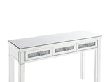 Noralie Writing Desk Mirrored & Faux Diamonds 90672-ACME