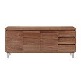 Saga Sideboard in Walnut and Matte Black Legs