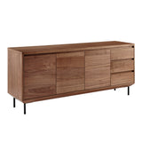 Saga Sideboard in Walnut and Matte Black Legs