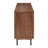 Saga Sideboard in Walnut and Matte Black Legs