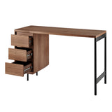 Edvin 48-Inch Desk in Walnut with Matte Black Frame and Legs