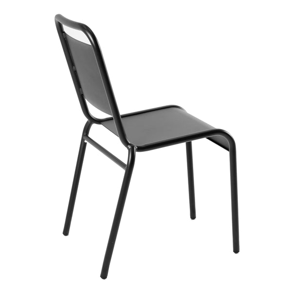 Otis Outdoor Side Chair in Black - Set of 2