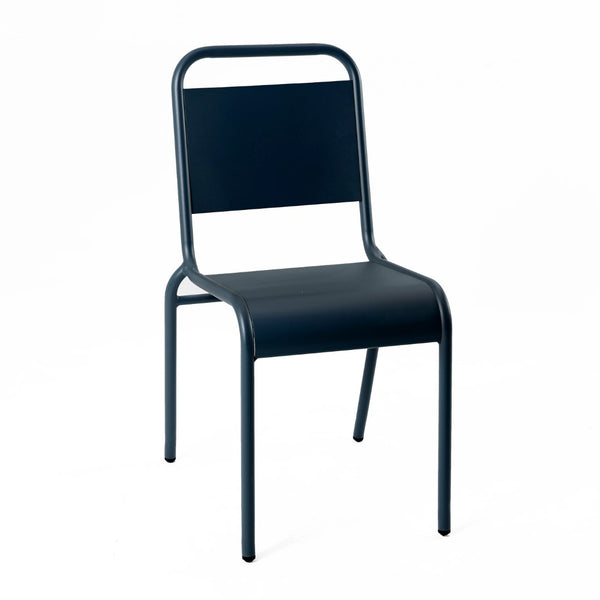 Otis Outdoor Side Chair in Dark Blue - Set of 2